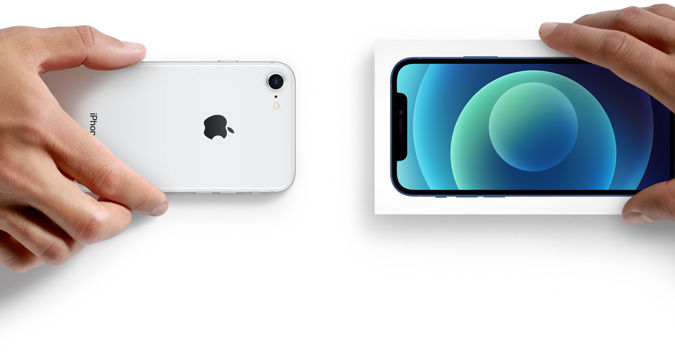 iPhone 8 en iPhone 12 verpakking